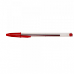 LAPIZ PASTA 1.0 MM PUNTA MEDIA ROJO CRISTAL BIC