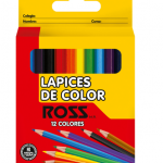 LÁPIZ COLOR ROSS CORTO 12 COLORES