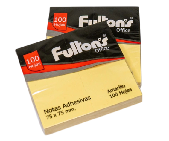 Notas Adhesivas Fultons de 75×75 mm